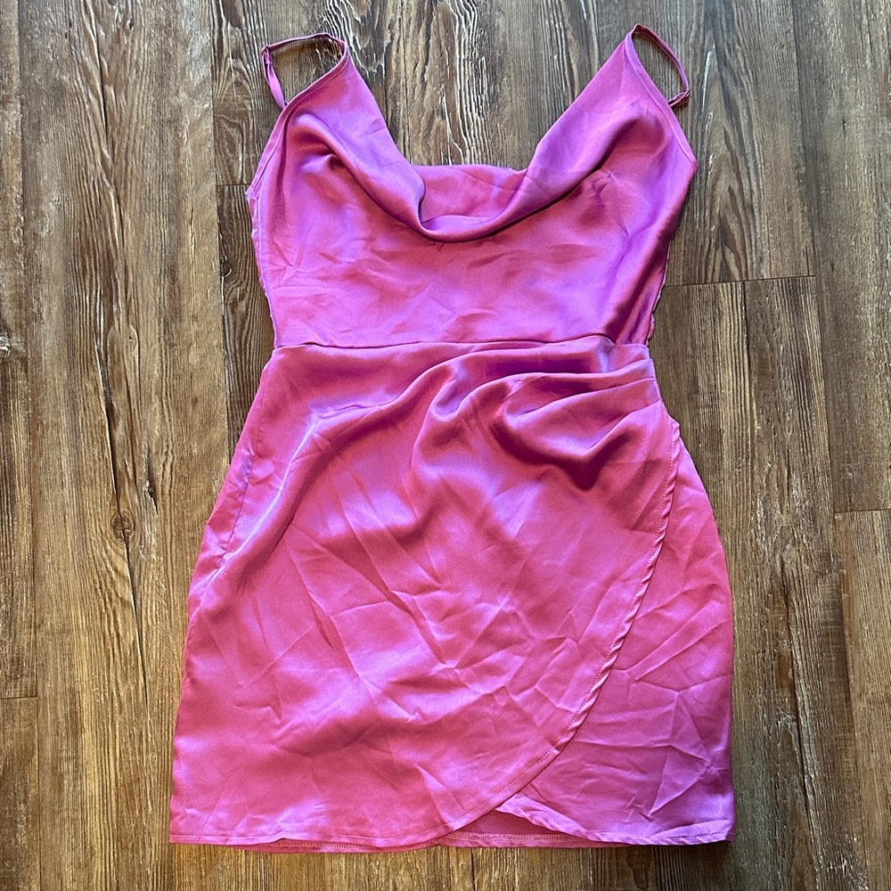 Revolve Superdown cowl neck purple mini dress medium